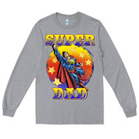 Heather Grey super dad Long Sleeve Tee - BarkalooDesign