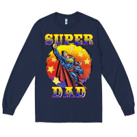 Navy super dad Long Sleeve Tee - BarkalooDesign