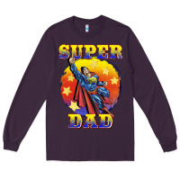 Plum super dad Long Sleeve Tee - BarkalooDesign