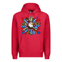 Cardinal American flag sunflower Premium Hoodie - Neo Western