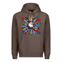 Coffee American flag sunflower Premium Hoodie - Neo Western