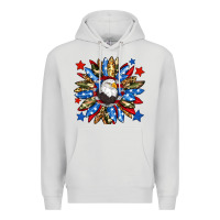 Dove Grey American flag sunflower Premium Hoodie - Neo Western