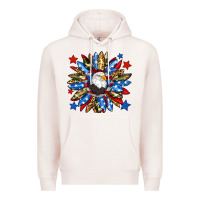Pale Pink American flag sunflower Premium Hoodie - Neo Western