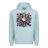 Blue Mist American flag sunflower Premium Hoodie - Neo Western