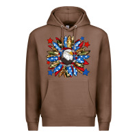 Chestnut American flag sunflower Premium Hoodie - Neo Western