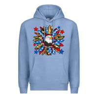 Colony Blue American flag sunflower Premium Hoodie - Neo Western