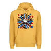 Mustard American flag sunflower Premium Hoodie - Neo Western