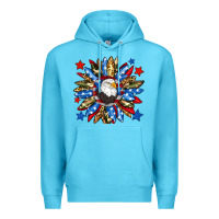 Ocean Blue American flag sunflower Premium Hoodie - Neo Western