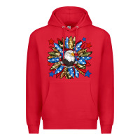 Red American flag sunflower Premium Hoodie - Neo Western