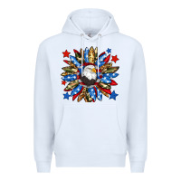 White American flag sunflower Premium Hoodie - Neo Western