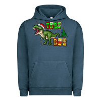 Pigment Midnight Navy tree rex Urban Hoodie - CowhideDigitalArt