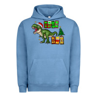 Pigment Pebble Blue tree rex Urban Hoodie - CowhideDigitalArt