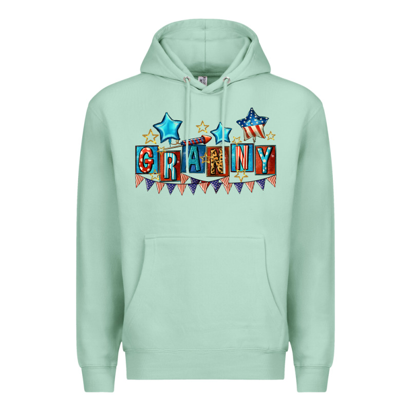 American Granny 4th Of July Premium Hoodie by CowGirlArtShop | Teevron