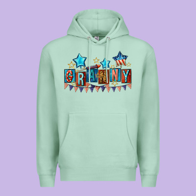 American Granny 4th Of July Premium Hoodie Designed By Cowgirlartshop