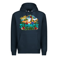 Navy hello summer Premium Hoodie - SublimationCraftShop