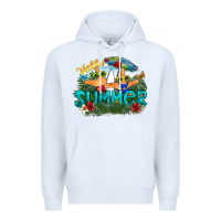White hello summer Premium Hoodie - SublimationCraftShop