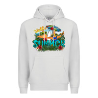 Dove Grey hello summer Premium Hoodie - SublimationCraftShop