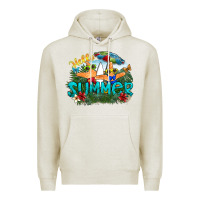 Oatmeal Heather hello summer Premium Hoodie - SublimationCraftShop