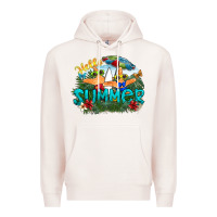 Pale Pink hello summer Premium Hoodie - SublimationCraftShop