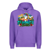Purple hello summer Premium Hoodie - SublimationCraftShop