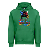 Emerald All American girl 4th of July Urban Hoodie - CowGirlArtShop