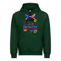 Forest Green All American girl 4th of July Urban Hoodie - CowGirlArtShop