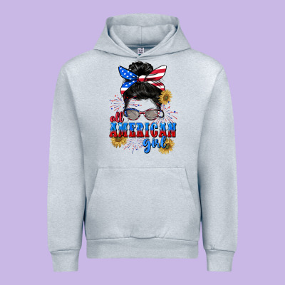 All American Girl 4th Of July Urban Hoodie Designed By Cowgirlartshop