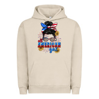 Pigment French Oak All American girl 4th of July Urban Hoodie - CowGirlArtShop