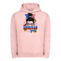 Pigment Salmon All American girl 4th of July Urban Hoodie - CowGirlArtShop