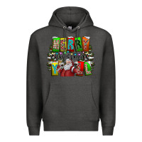 Charcoal Heather merry christmas yall Premium Hoodie - CowhideDigitalArt