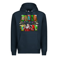 Navy merry christmas yall Premium Hoodie - CowhideDigitalArt