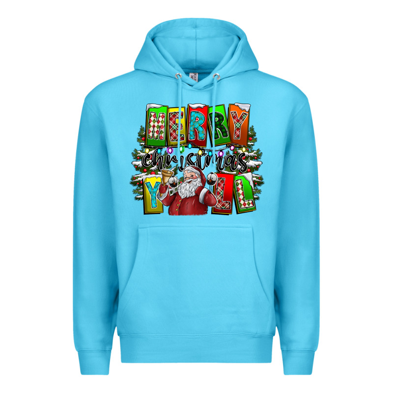 Merry Christmas Yall Premium Hoodie by CowhideDigitalArt | Teevron