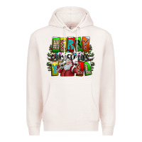Pale Pink merry christmas yall Premium Hoodie - CowhideDigitalArt