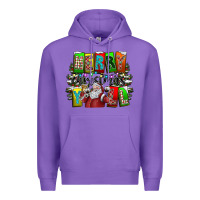 Purple merry christmas yall Premium Hoodie - CowhideDigitalArt