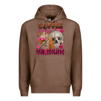Chestnut coffee is my valentine skull Premium Hoodie - FaDigitalArtStudio