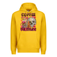 Lemon coffee is my valentine skull Premium Hoodie - FaDigitalArtStudio