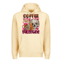 Pina Colada coffee is my valentine skull Premium Hoodie - FaDigitalArtStudio
