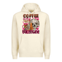 Sandshell coffee is my valentine skull Premium Hoodie - FaDigitalArtStudio