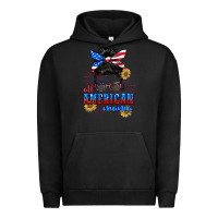 Pigment Black All American Mama 4th of July Urban Hoodie - CowGirlArtShop
