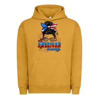 Pigment Peanut Butter All American Mama 4th of July Urban Hoodie - CowGirlArtShop