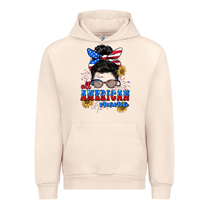 All American Mama 4th Of July Urban Hoodie by CowGirlArtShop | Teevron