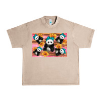 French Oak Baby panda flowers Urban Heavy Tee - Artiststas