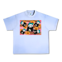 Grape Ice Baby panda flowers Urban Heavy Tee - Artiststas