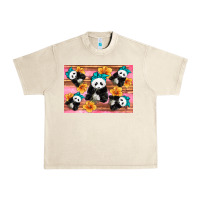 Sandshell Baby panda flowers Urban Heavy Tee - Artiststas