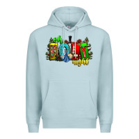 Blue Mist oh holy night Premium Hoodie - CowhideDigitalArt