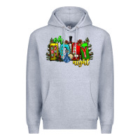 Heather Grey oh holy night Premium Hoodie - CowhideDigitalArt