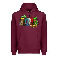 Burgundy oh holy night Premium Hoodie - CowhideDigitalArt