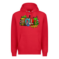 Red oh holy night Premium Hoodie - CowhideDigitalArt