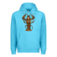 Ocean Blue crawfish Premium Hoodie - FaDigitalArtStudio