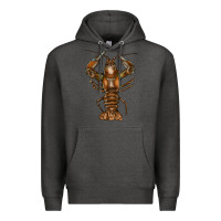 Charcoal Heather crawfish Premium Hoodie - FaDigitalArtStudio